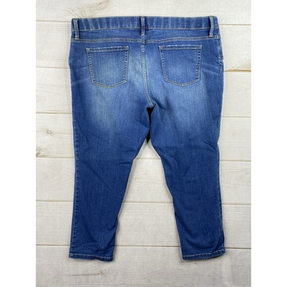 Isabel Maternity Jeans Womens 18 Skinny Crop Distressed Stretch Denim Ingrid - Picture 10 of 11